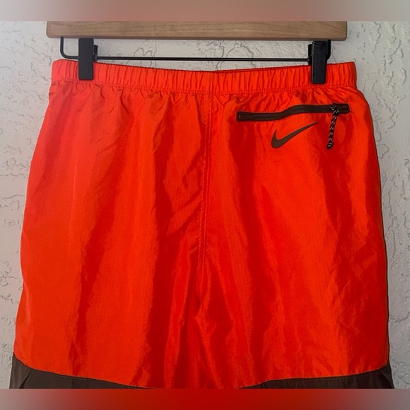 Nike Two-Tone Bright Orange and Brown Swim Trunks - Picture 6 of 8